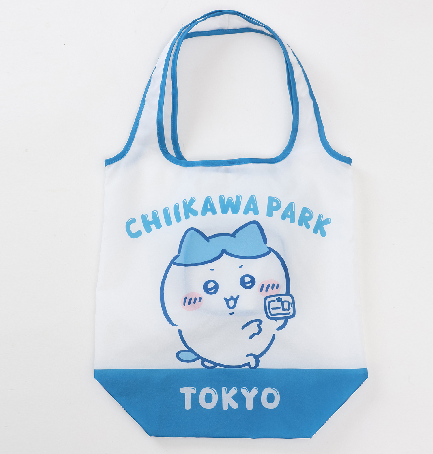 ちいかわパーク エコバッグ 草むしり検定5級(ハチワレ) ブルー 상품 식별용 대표 이미지