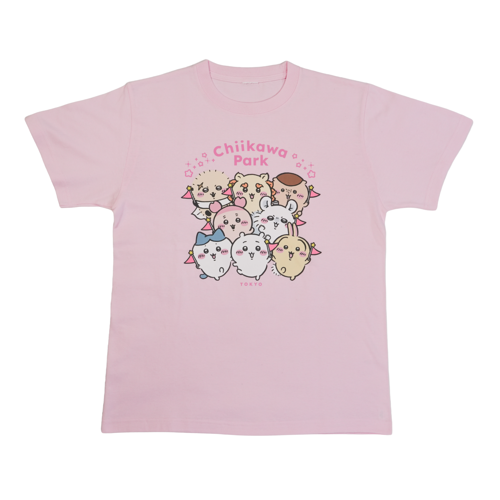ちいかわパーク Tシャツ メインビジュアル ライトピンク