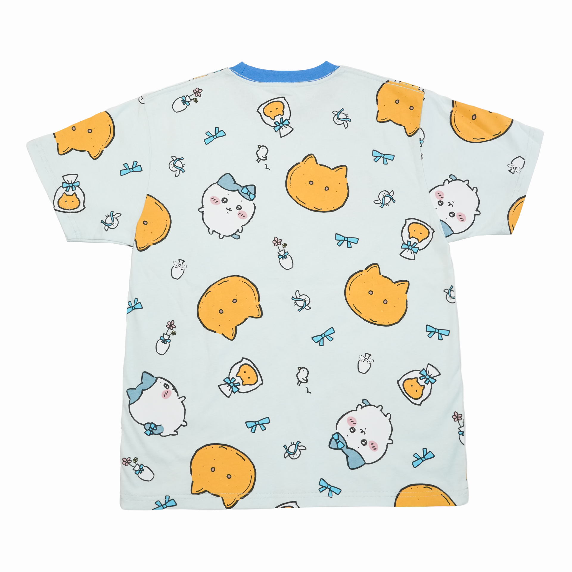 ちいかわパーク Tシャツ ハチワレ 総柄 サックス 2