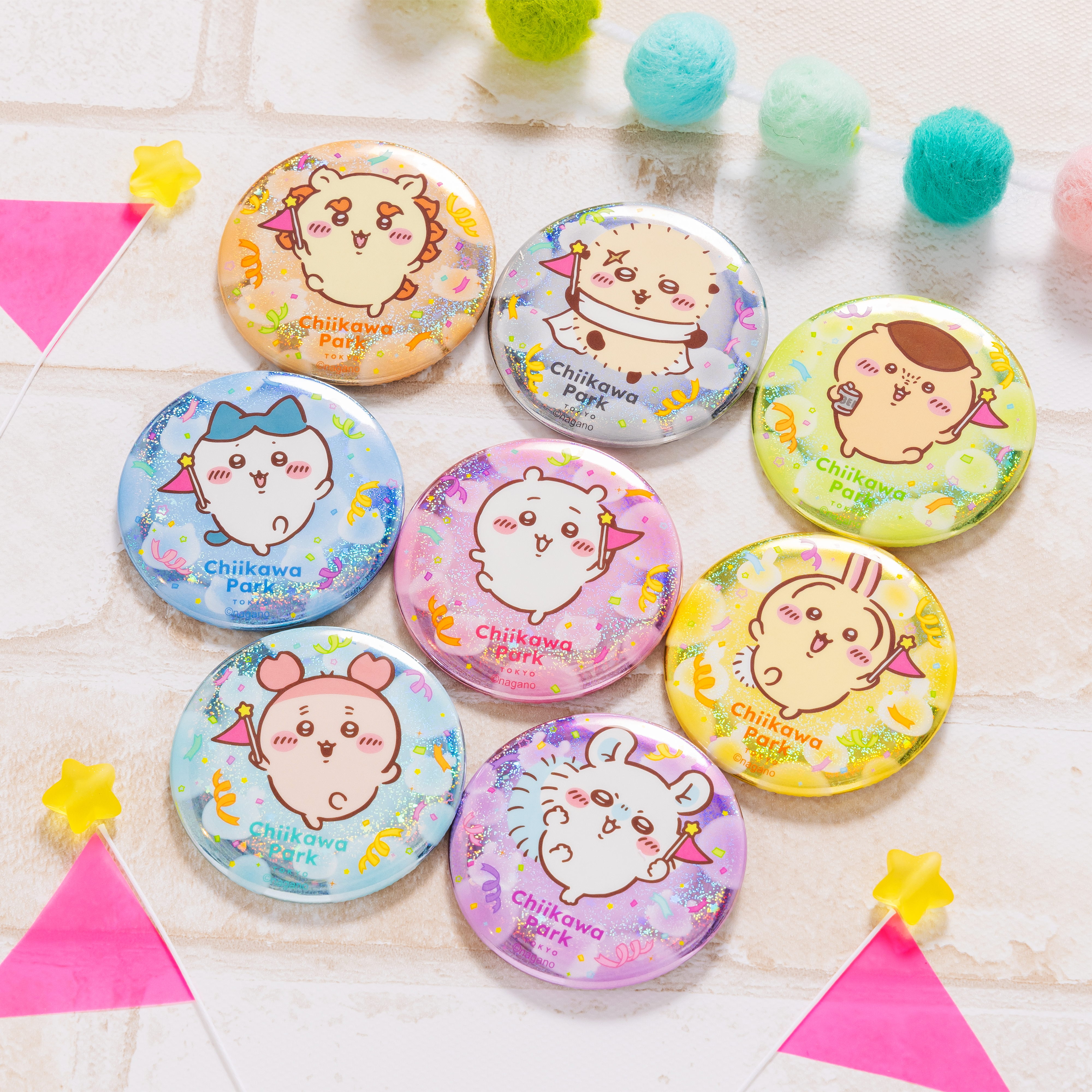 ちいかわパーク トレーディングホログラム缶バッジ～フラッグ～（全8種） （単品 JAN） 17